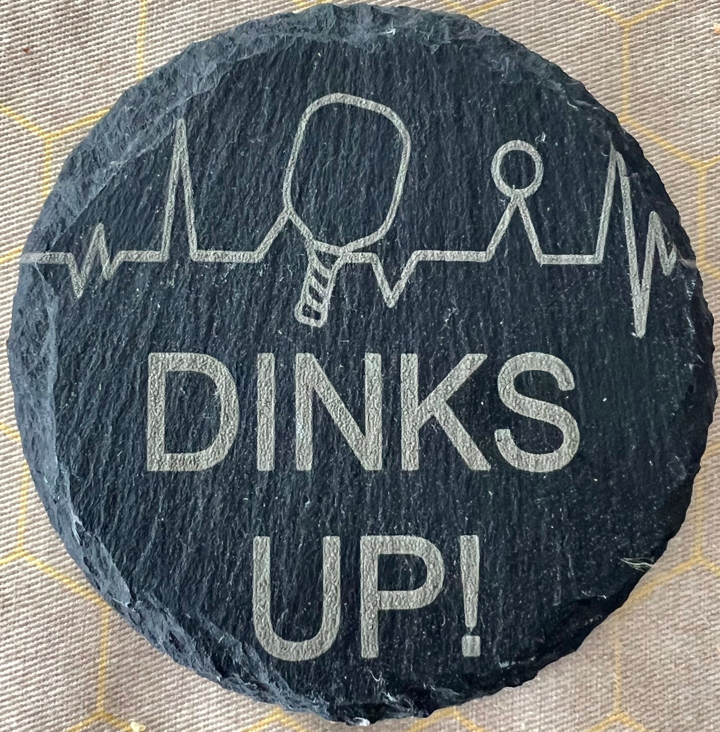 Dinks Up Pickleball Coaster