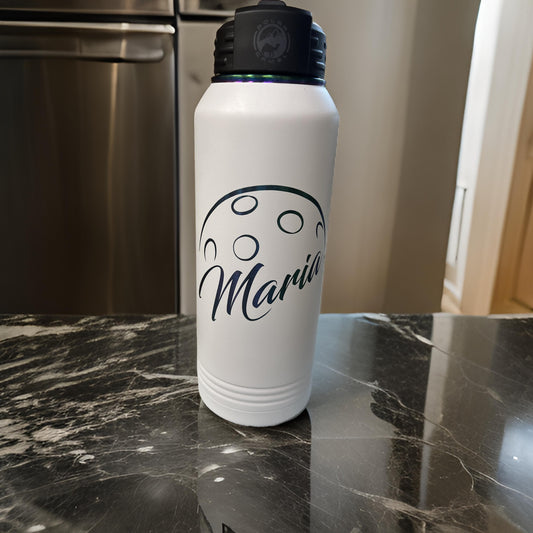 32oz Pickleball Water Bottle with Custom Name